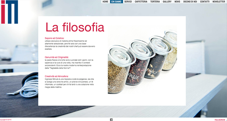 pagina interna del sito web ingrossominuto sezione filosofia